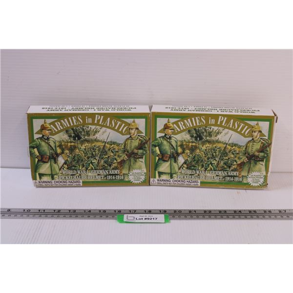 (2) 1:32 Scale Model Figure Kits - WWI German Army