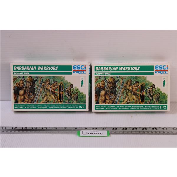 (2) ERTL 1:72 Scale Figures: Barbarian Warriors