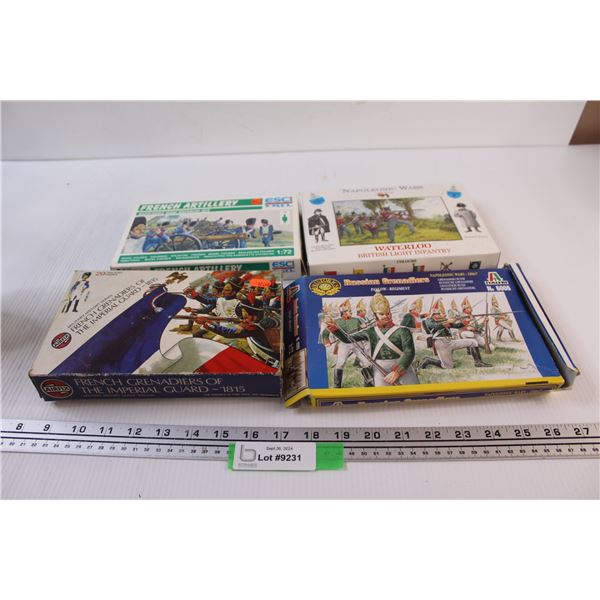 (4) Boxes Soldier Figurine Model Kits - Assorted Scales