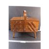Image 1 : Wooden Accordion Sewing Box - Made in Romania