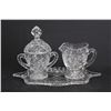 Image 2 : Crystal Butter Dish, Cream, Sugar, and Condiment Dishes