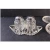Image 2 : Crystal Salt & Pepper Set, (6) Coasters