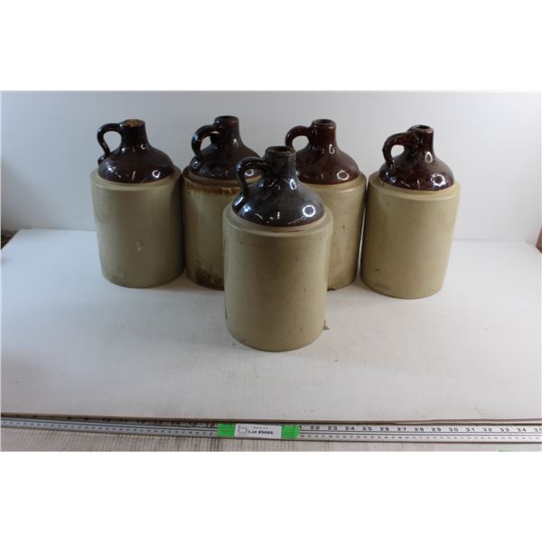 * (5) Crockware Jugs