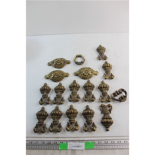 (16) Brass Ornamental Hardware