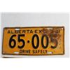 Image 2 : (2) Vintage 1941 & 1944 Alberta License Plates
