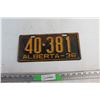 Image 1 : 1936 Alberta License Plate