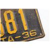 Image 3 : 1936 Alberta License Plate