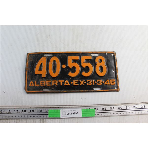 1946 Alberta License Plate