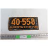 Image 1 : 1946 Alberta License Plate