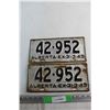 Image 1 : Pair of 1949 Alberta License Plate