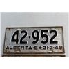 Image 2 : Pair of 1949 Alberta License Plate