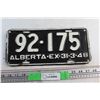 Image 1 : 1948 Alberta License Plate