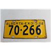 Image 2 : (2) Alberta 1952 License Plates