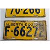 Image 3 : (2) Alberta 1952 License Plates