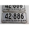 Image 3 : Pair of 1949  Alberta License Plates