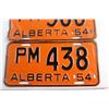 Image 3 : (3) 1954 Alberta License Plates