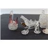 Image 6 : (10) Assorted Drizzled Glass & Crystal Ornaments