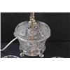 Image 2 : Crystal Lamp (Works) & (2) Coasters & Ashtray Set