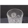 Image 4 : (4) Vintage Crystal Glasses w/ Coaster Set & Metal Carrying Tray