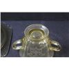 Image 8 : (3) Yellow Depression Glass: Madrid Pattern (2) Serving Dishes & (1) Sugar Bowl
