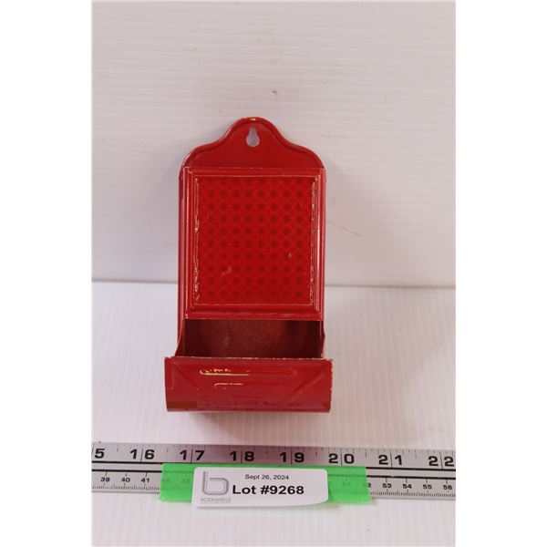 Antique Red Matchbox Holder