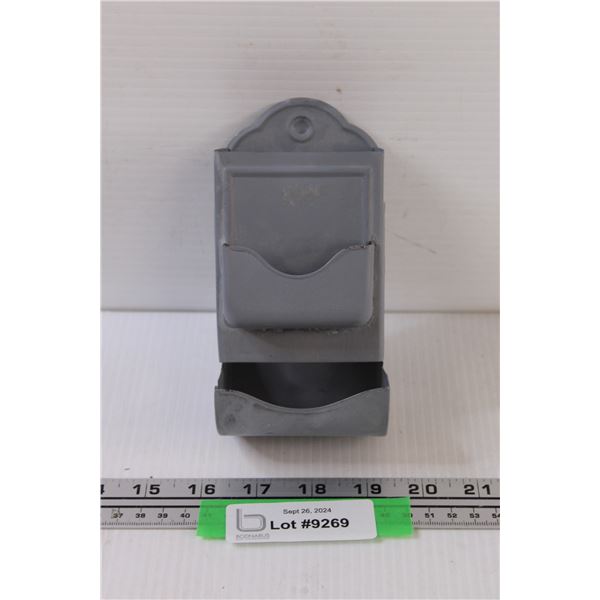 Antique Grey Matchbox Holder