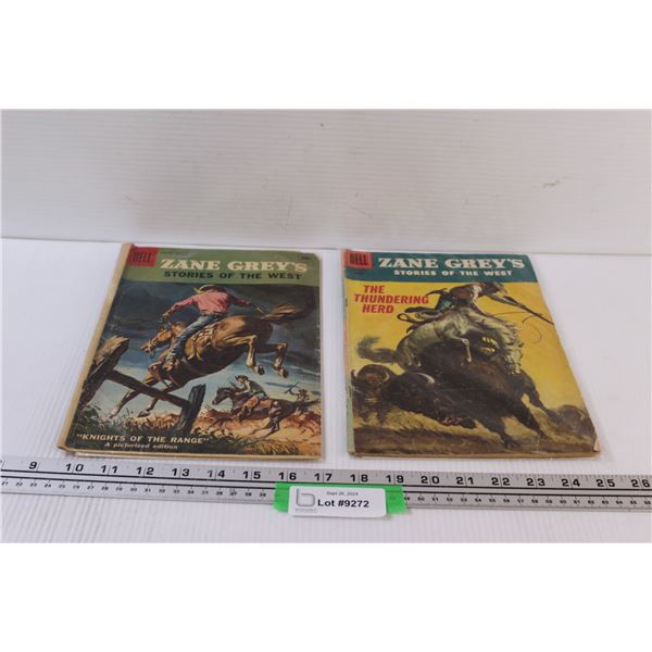 (2) Vintage Dell Zane Grey Western Stories
