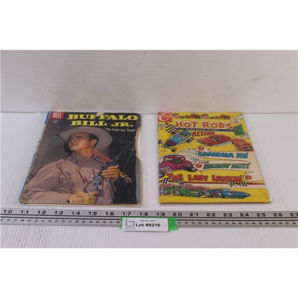 (2) Vintage Buffalo Bill Jr. & Hot Rods Western Comic Books