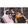 Image 2 : *Tim Thomas Autographed Boston Bruins Goalie Hockey Fight Picture in Frame w/Certificate of Authenti