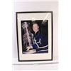 Image 1 : Johnny Bower Autographed Hockey Picture in Frame w/ Certifcate of Authenticity - 28.5" x 21"