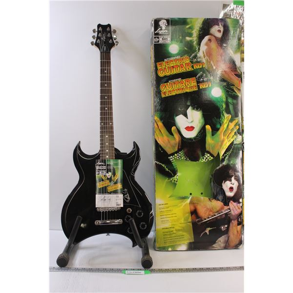 *Kiss Paul Stanley Autographed/COA Ltd Edition Washburn Guitar w/Box, Strap, Patch Cable, 