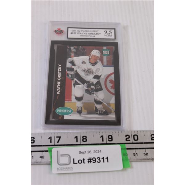 Wayne Gretzky Parkhurst 1991-92 1000 Point Club Graded Hockey Card