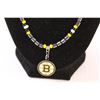 Image 3 : Boston Bruins Hematite Stone Necklace (new)