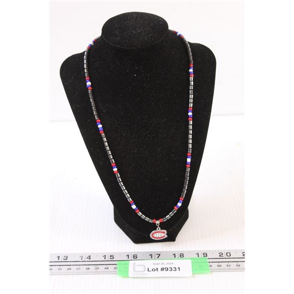 Montreal Canadians Hematite Stone Necklace (new)