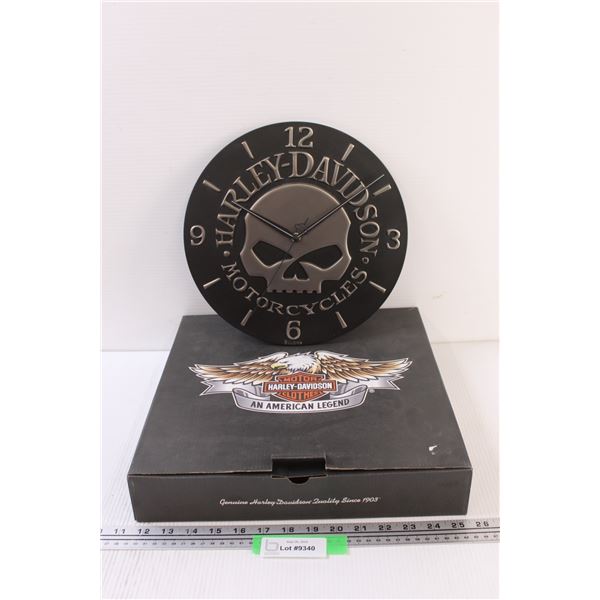 Harley Davidson "Willie G" Wall Clock - Battery Powered - 12" Diameter - In Box