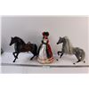 Image 1 : Designer Edition Barbie on Stand & (2) Barbie Horses