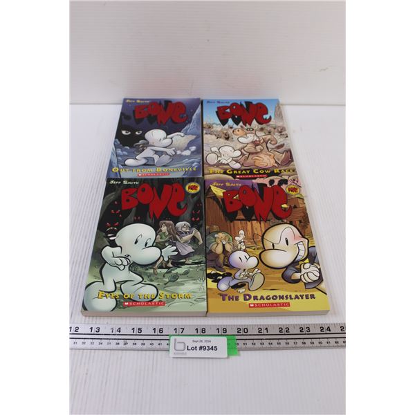 (4) Bone Graphic Novel Books #1-4