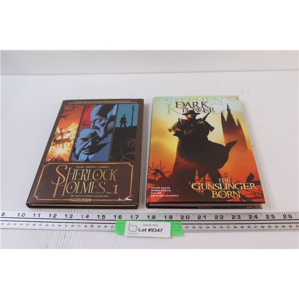 (2) Graphic Novels: Stephen King (The Dark Tower) & Sherlock Holmes - Hard Cover Books