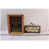 Image 1 : Jack Daniels Sign - 11" x 14" & Fisherman, Hunter, Liars Gather Here Wood Sign - 12" x 6"