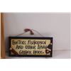 Image 3 : Jack Daniels Sign - 11" x 14" & Fisherman, Hunter, Liars Gather Here Wood Sign - 12" x 6"