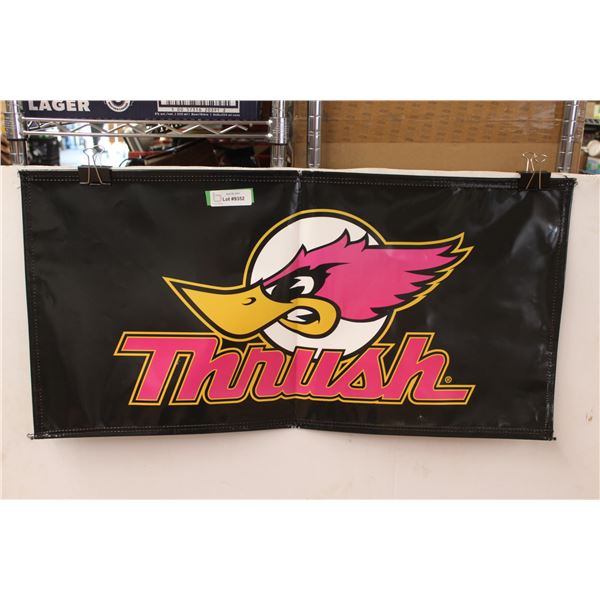 Thrush Muffler Vinyl Sign - 36" x 18"