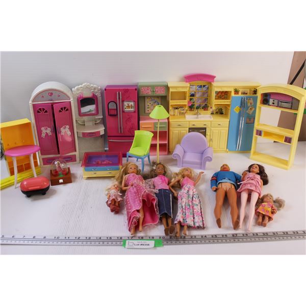 Large Vintage Barbie Lot: Furniture, Clothes, Accessories & Barbie Dolls