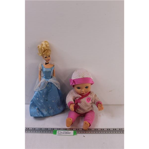 Cinderella Barbie (Lights up Dress) & Talking, Moving Baby Doll