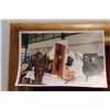 Image 2 : * African Art "Woman Playing Horn" in Wood Frame - 59" x 22"