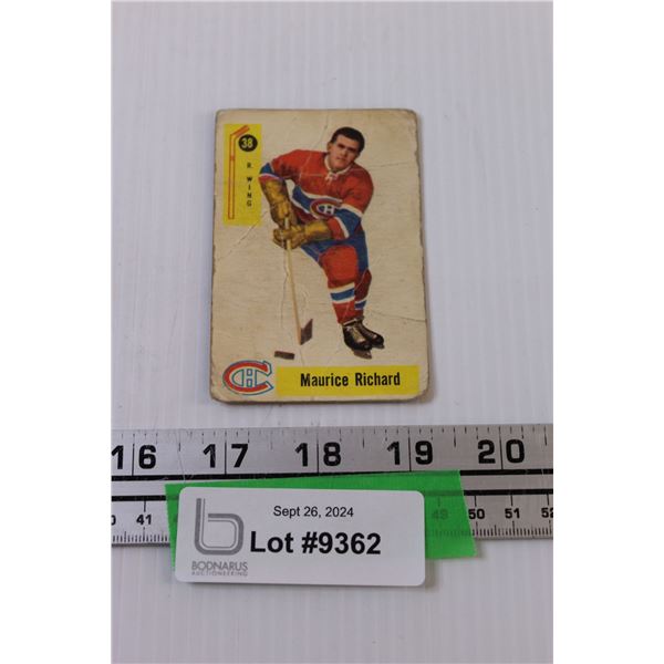 "Rocket Richard" 1958-59 Parkhurst Hockey Card - as is