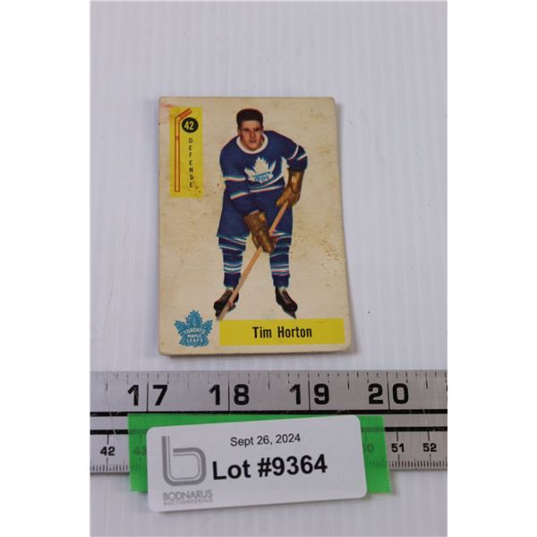 Tim Horton 1958-59 Parkhurst Hockey Card - as is