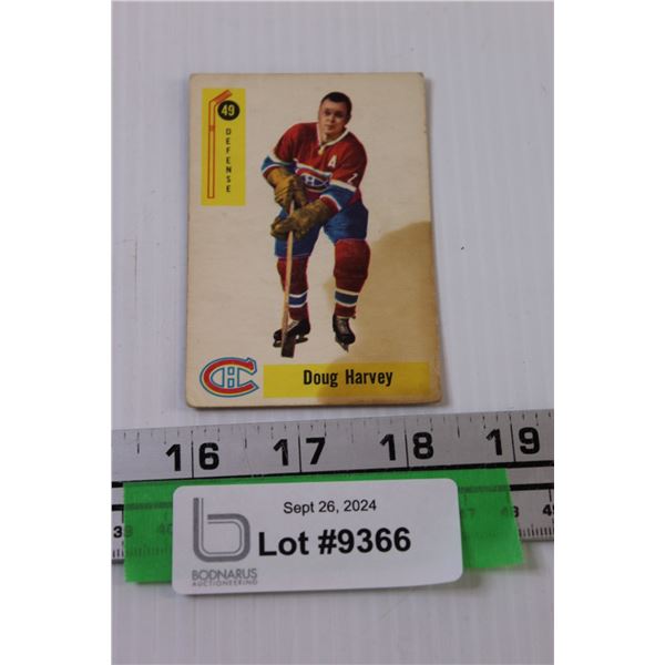 Doug Harvey 1958-59 Parkhurst Hockey Card - as is