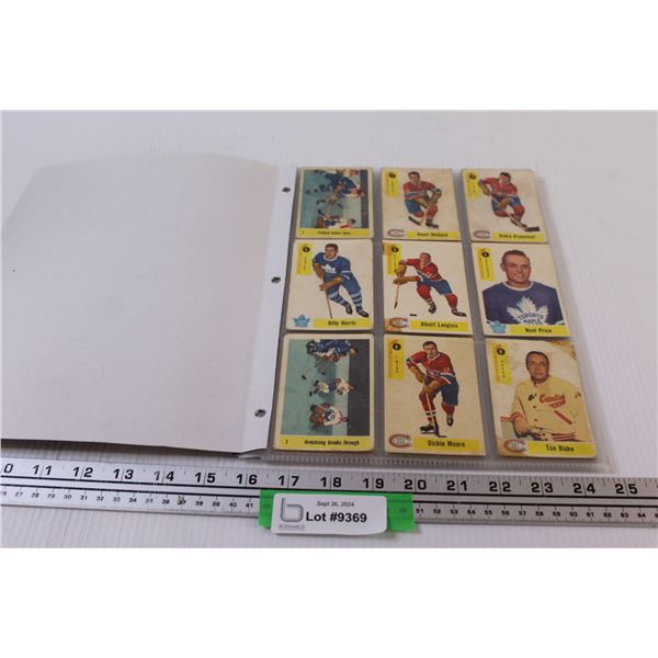 (40+) Parkhurst 1958-59 Hockey Cards in Folder & Sleeves - as is
