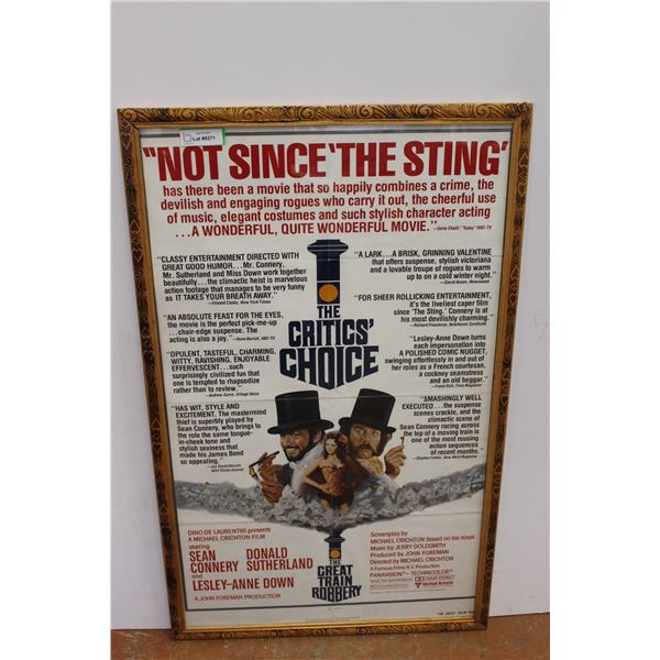 * The Great Train Robbery Movie Poster in Frame - 41.5" x 26"