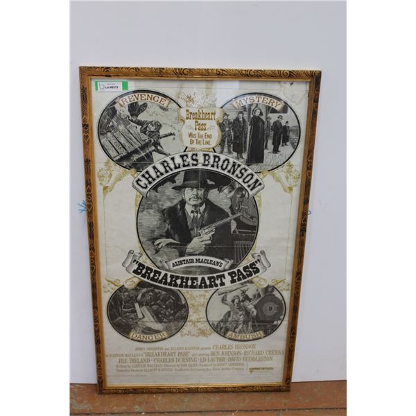 * Breakheart Pass Movie Poster in Frame - 41.5" x 26"